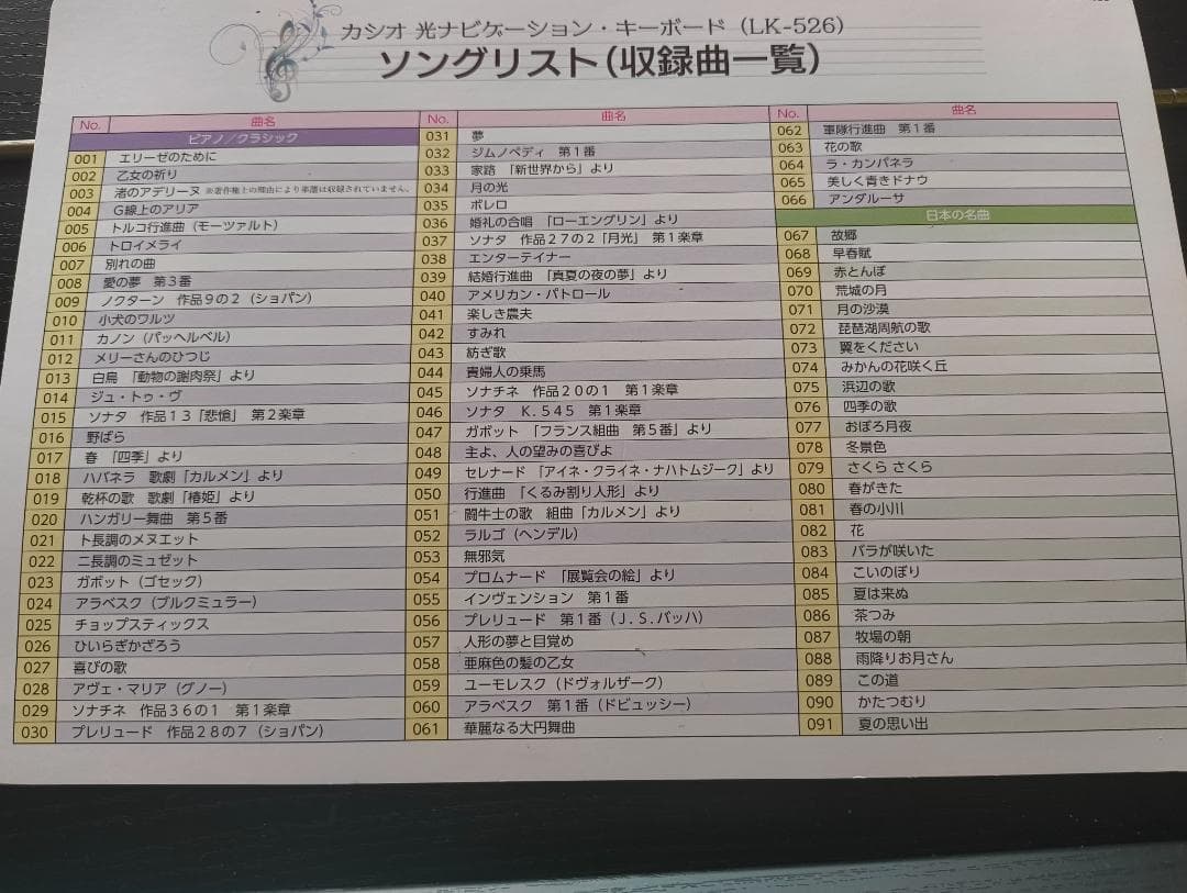 カシオトーン　LK-526　上品な黒
