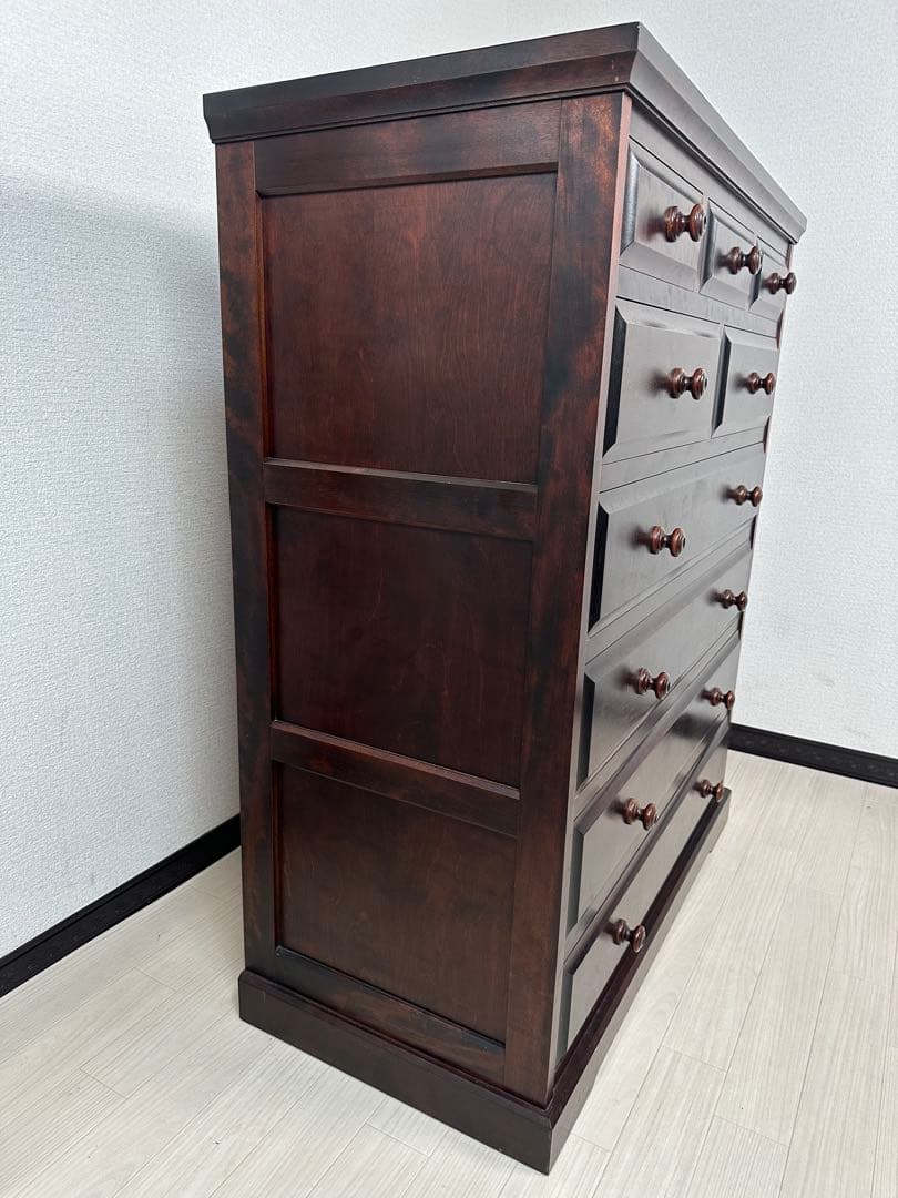 北海道民芸家具 チェスト 6段 整理箪笥 収納家具 チェスト 樺材 ※i4-2※