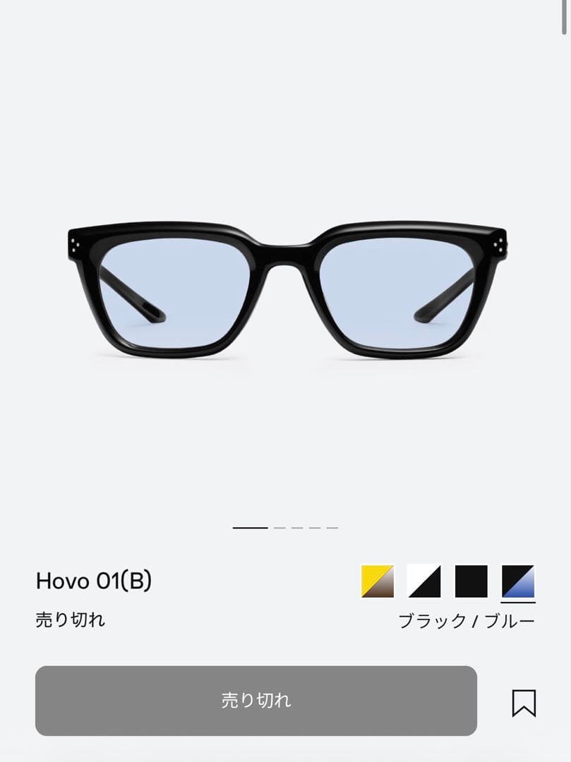 【美品／完売商品】GENTLE MONSTER HOVO 01ブラック×ブルー