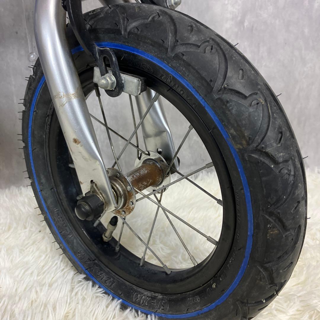 【美品】へんしんバイク 12インチ 青 スタンド＆工具セット付