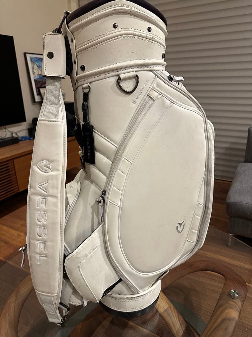 Vessel ホワイト キャディバッグ