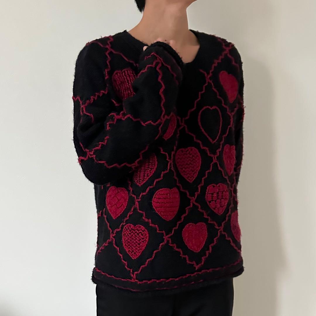 【80s】 INSCRIPTION ウールニット ''珍デザイン''