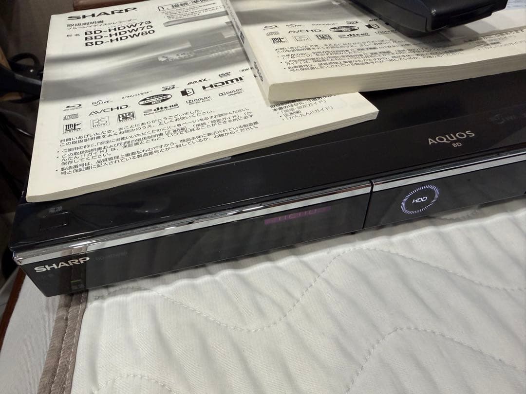 AQUOSブルーレイ レコーダー 1TB 2番組同時録画対応