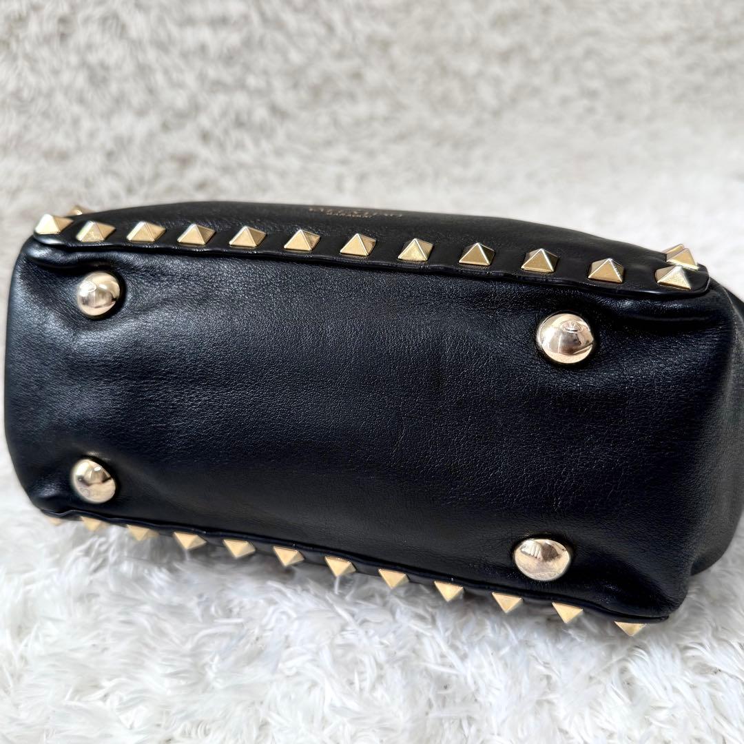 ヴァレンティノ ショルダーバッグ2way ロックスタッズ ブラック ハンドバッグ