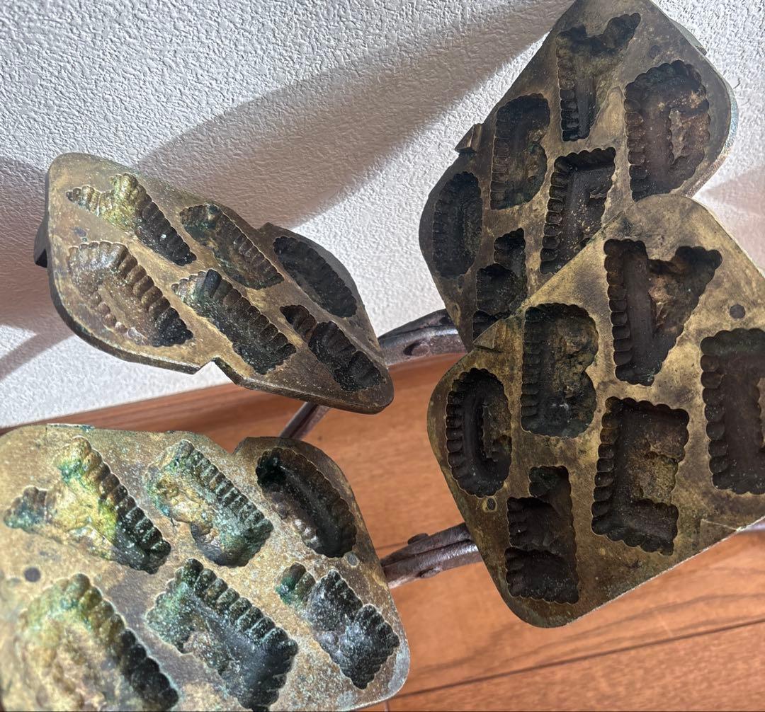 昭和レトロ　ABC鋳物焼き型　人形焼　カステラ焼き型　２つセット