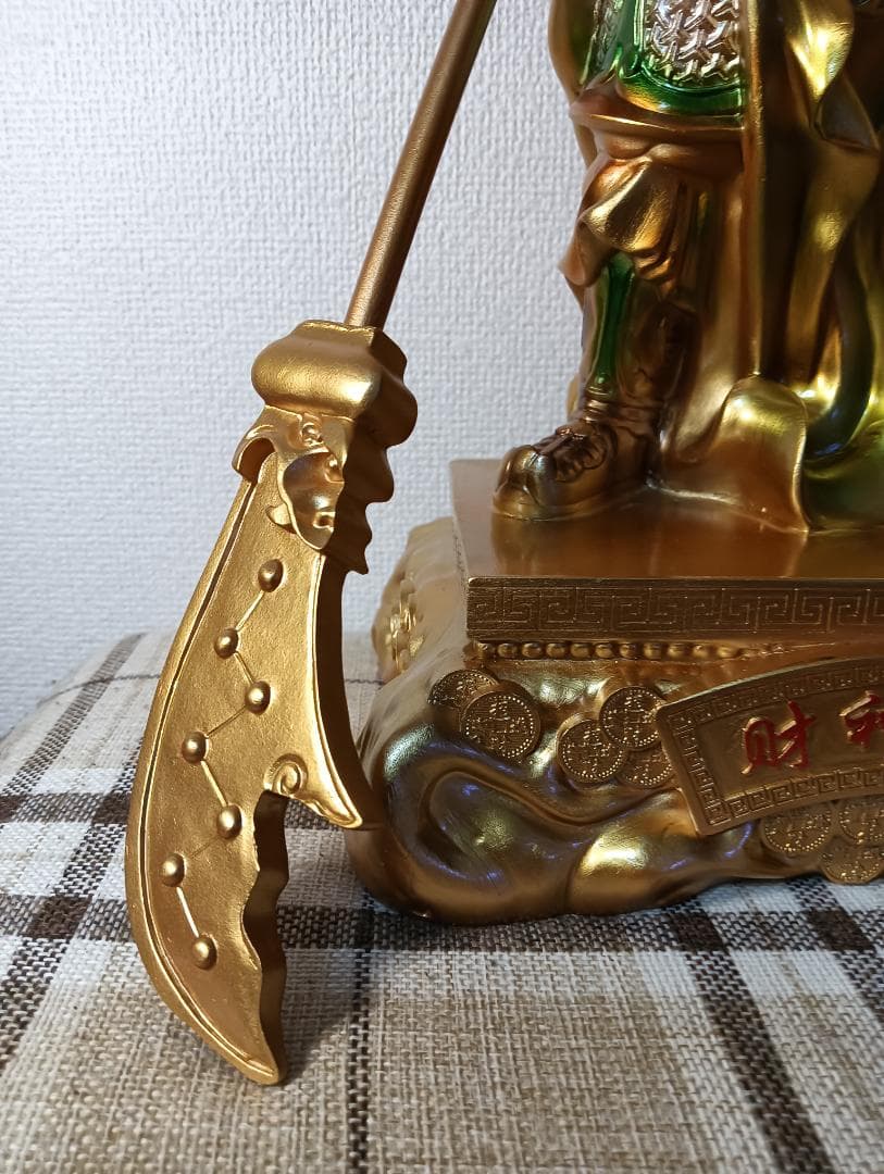 武将の置物 関羽像三国志 50cm必勝祈願　邪気払い　　縁起物