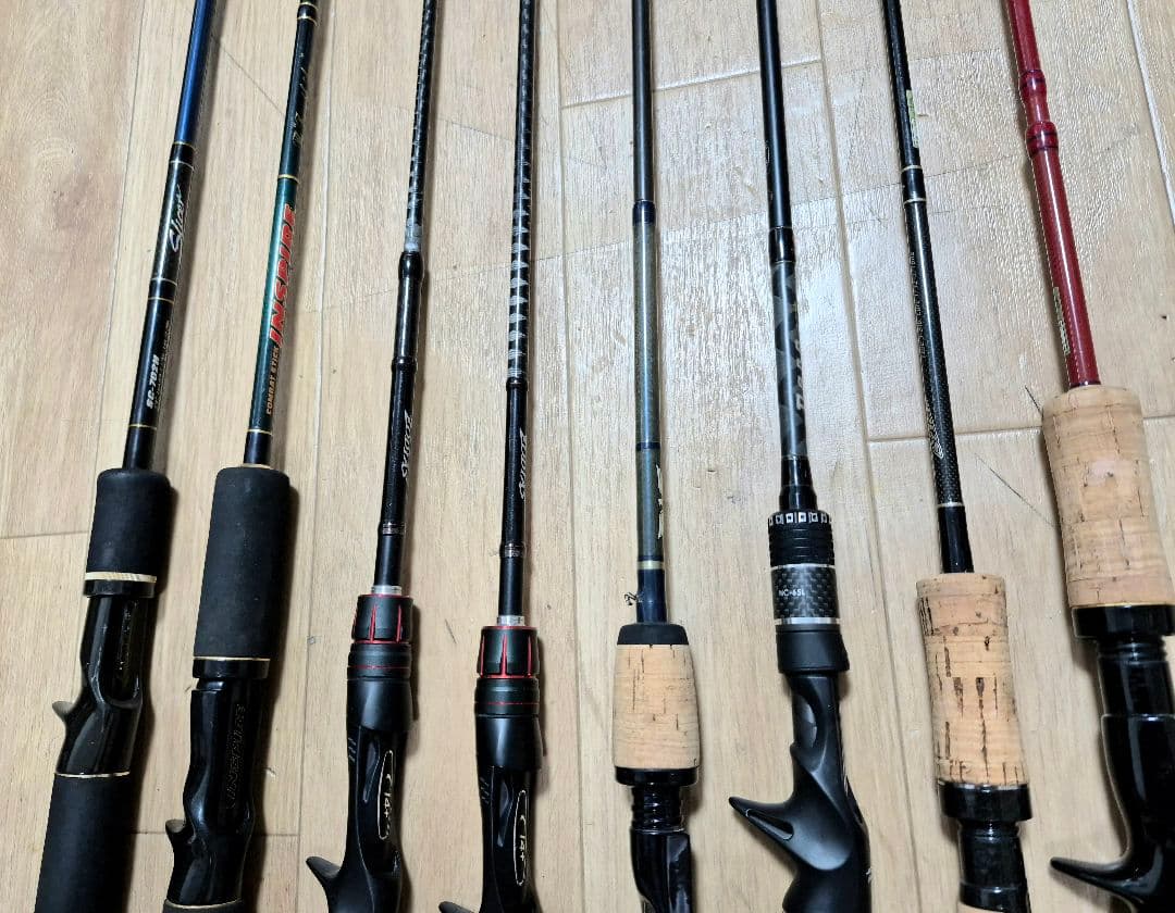 引取り希望 バスロッド8本セット エバーグリーン ジャッカル フェンウィック