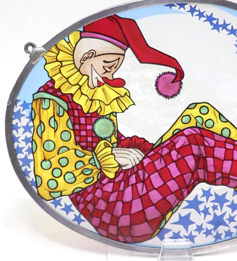 ピエロ ヴィンテージ ステンドグラス 道化師 サーカス グラスマスターズ