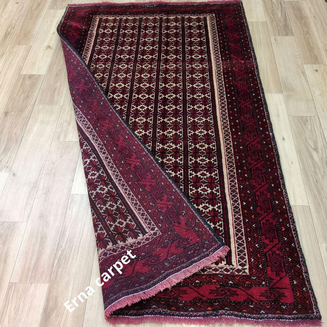 ペルシャ絨毯 バルーチ 手織り 185x110ｃｍ ウール balouch