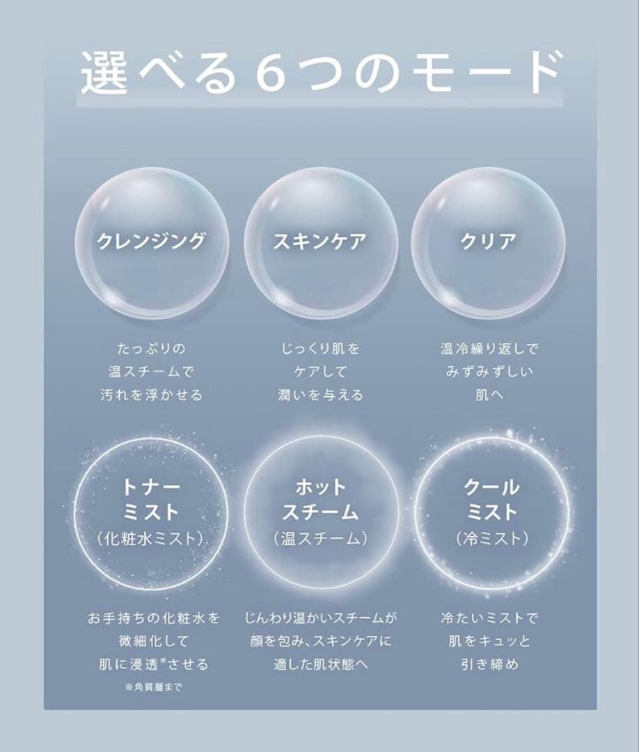 SALONIA フェイススチーマー グレー