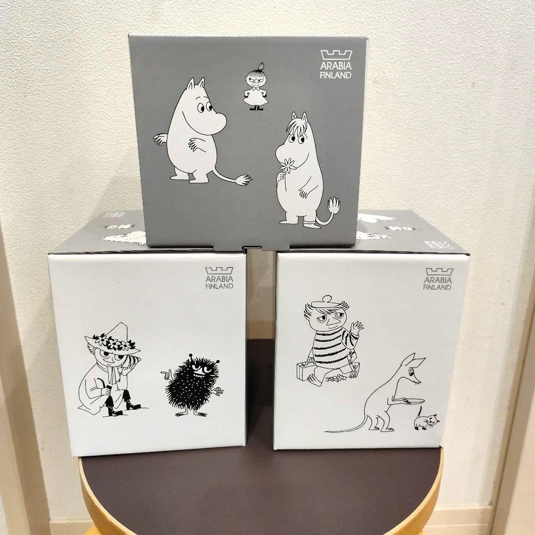 廃盤品★箱付★おまけ付★3体セット アラビア フィギュア ムーミン パパ ママ
