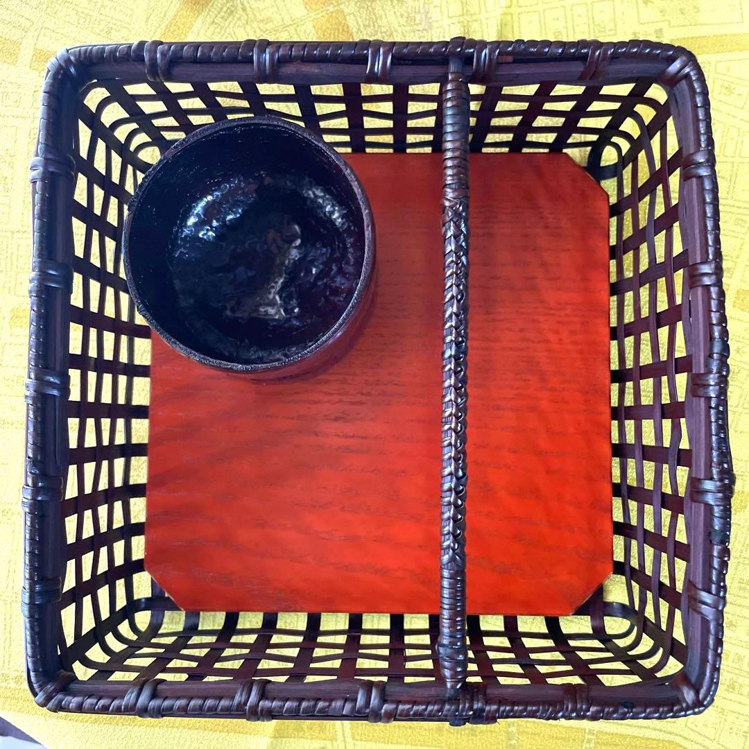 安藤竹良斎作　花籠