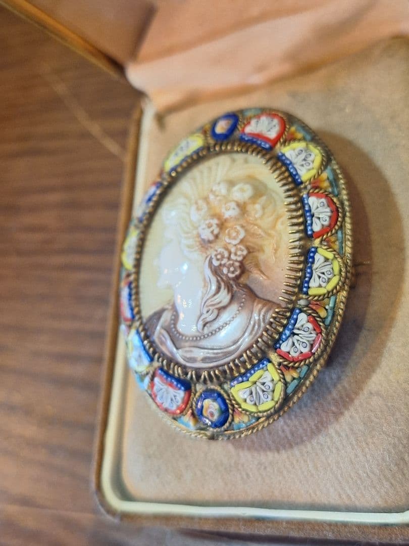 激レア　ローマンモザイク　磁器カメオ　イタリア