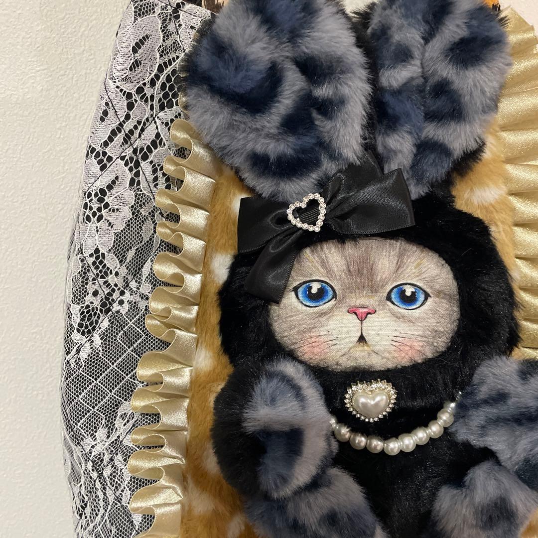 コヤンイサムチョン　ブラックるみちゃんビックトートバッグ