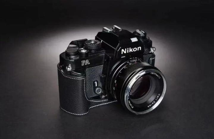 新品 本革 カメラケース Nikon ニコン FA用 ブラック