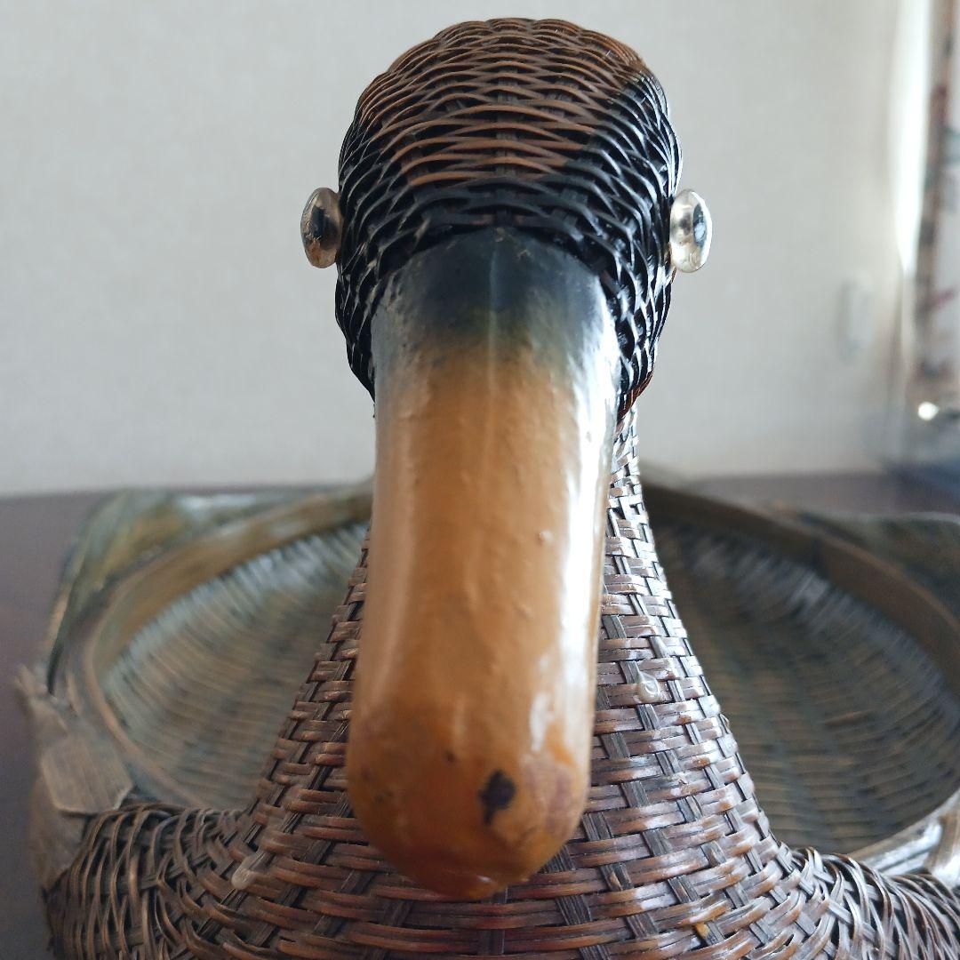 鳥型バスケット　小物入れ　 2個 竹細工