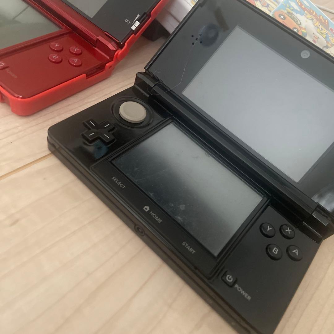 【最終値下げ】ニンテンドー3DS本体（赤・黒）とゲームソフトセット（充電器有）