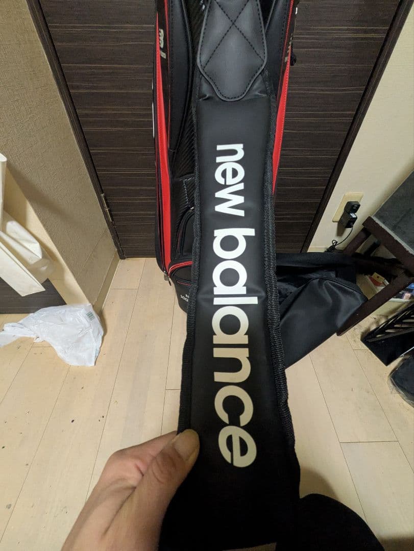 new balance ゴルフバッグ 黒/赤