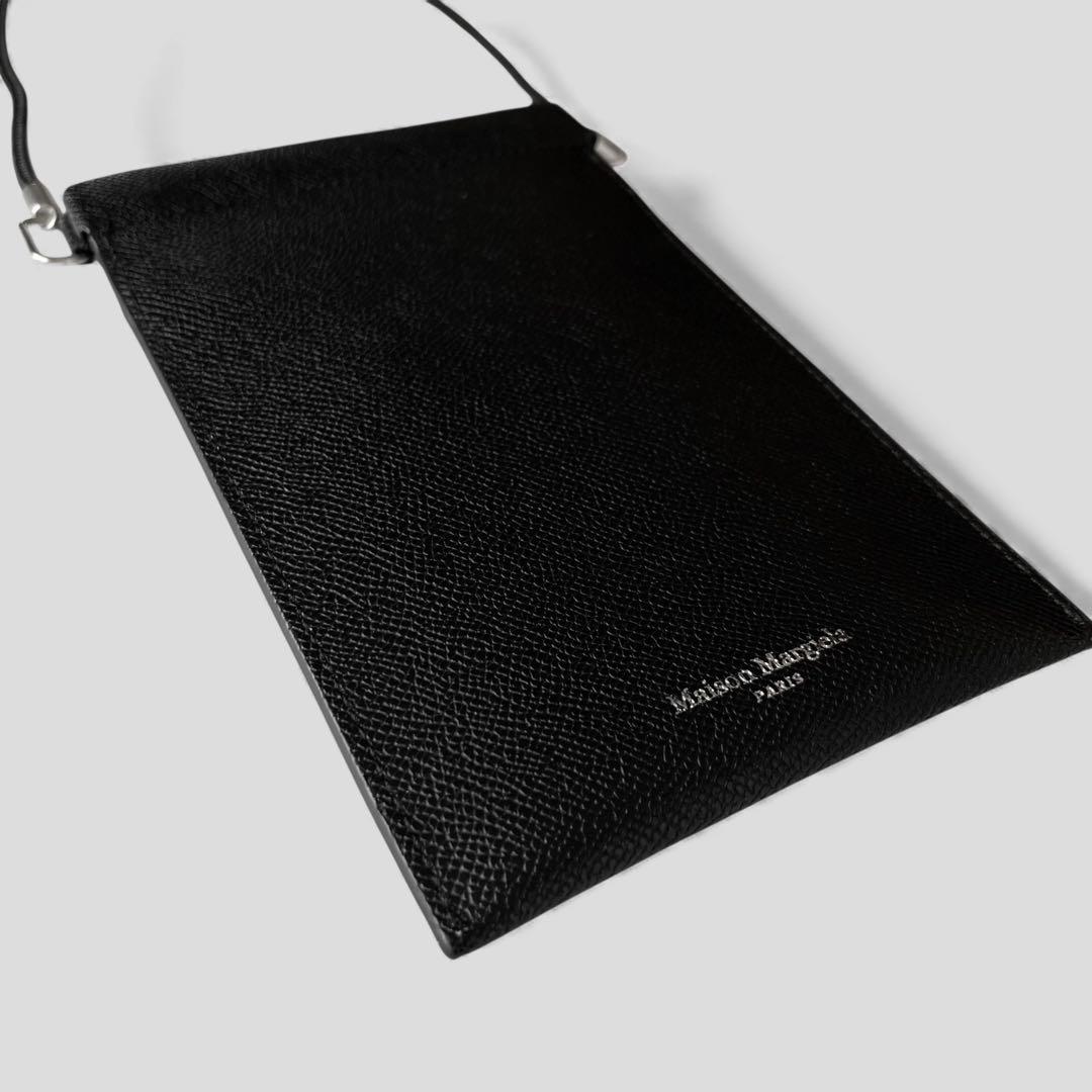 未使用品 メゾンマルジェラ スマートフォン ポーチ ショルダーバッグ ブラック