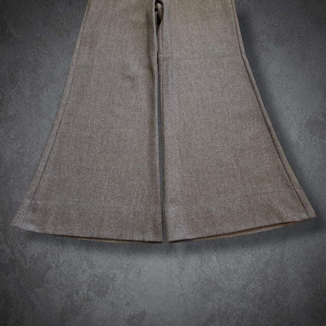 パンツ SHIKITARI wide volume herringbone pants