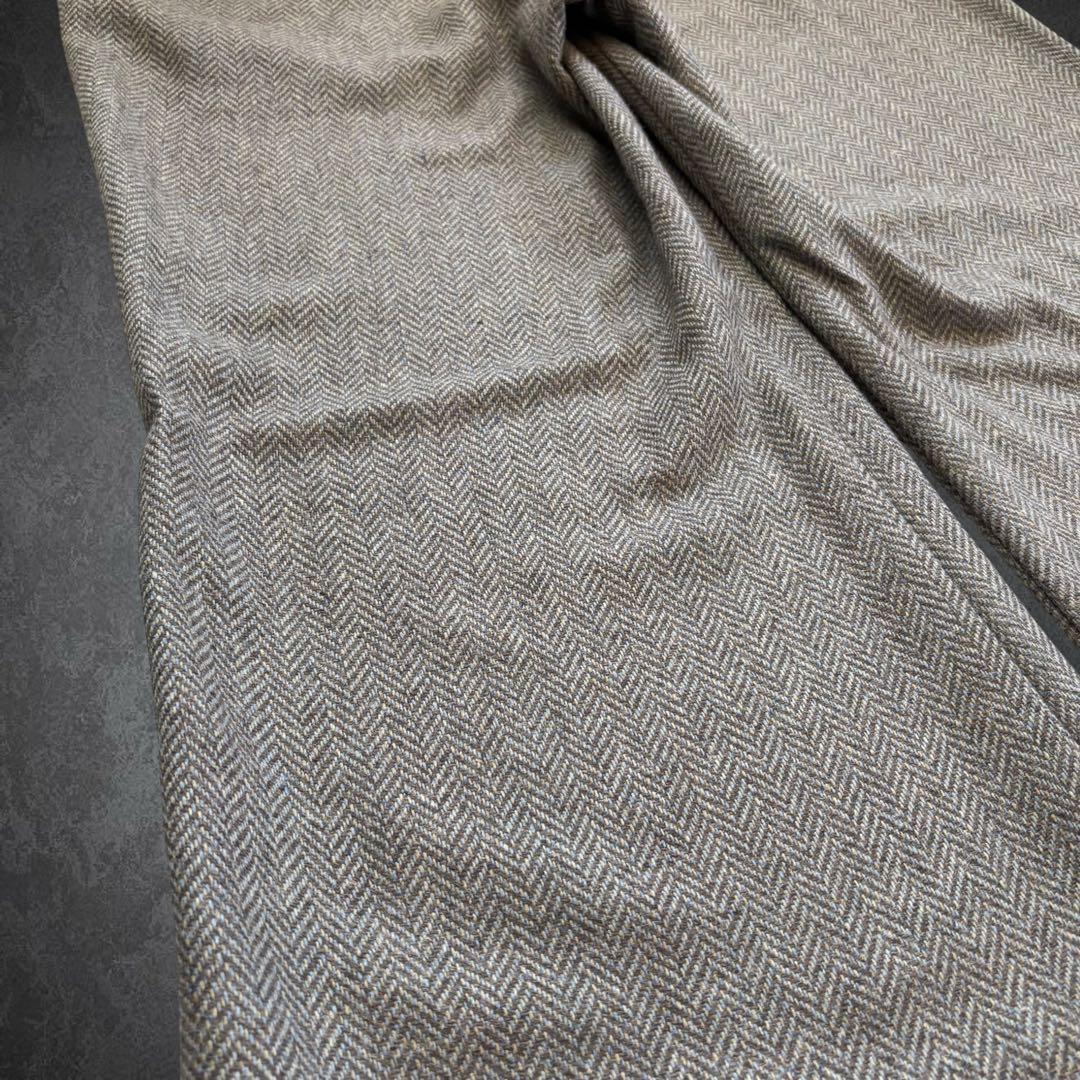 パンツ SHIKITARI wide volume herringbone pants