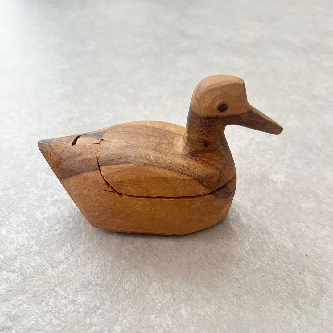 木製のアヒル 隠し箱 ジュエリーボックス