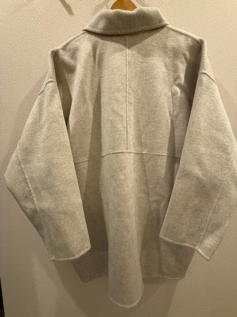 Kagure かぐれ　ウールステンカラーショートコート　オートミール