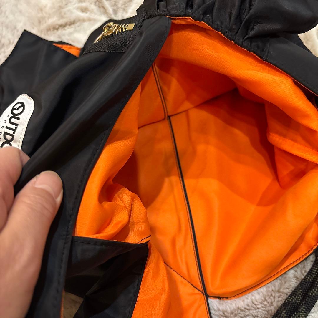 RISLEY トライアングルフリルバッグ ブラック/オレンジ