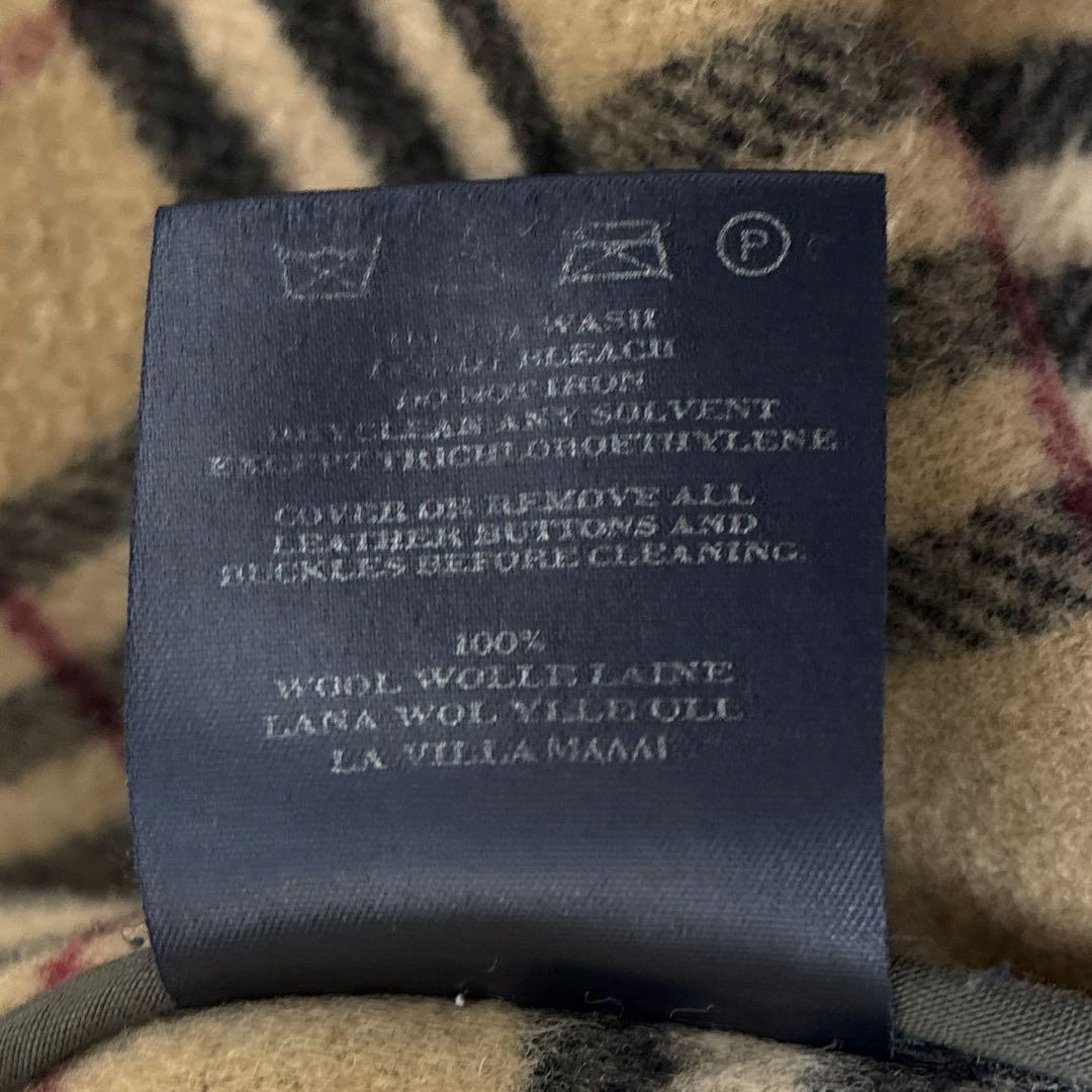 英国製 バーバリーロンドン ダッフルコート 50 L グレー ノバチェック