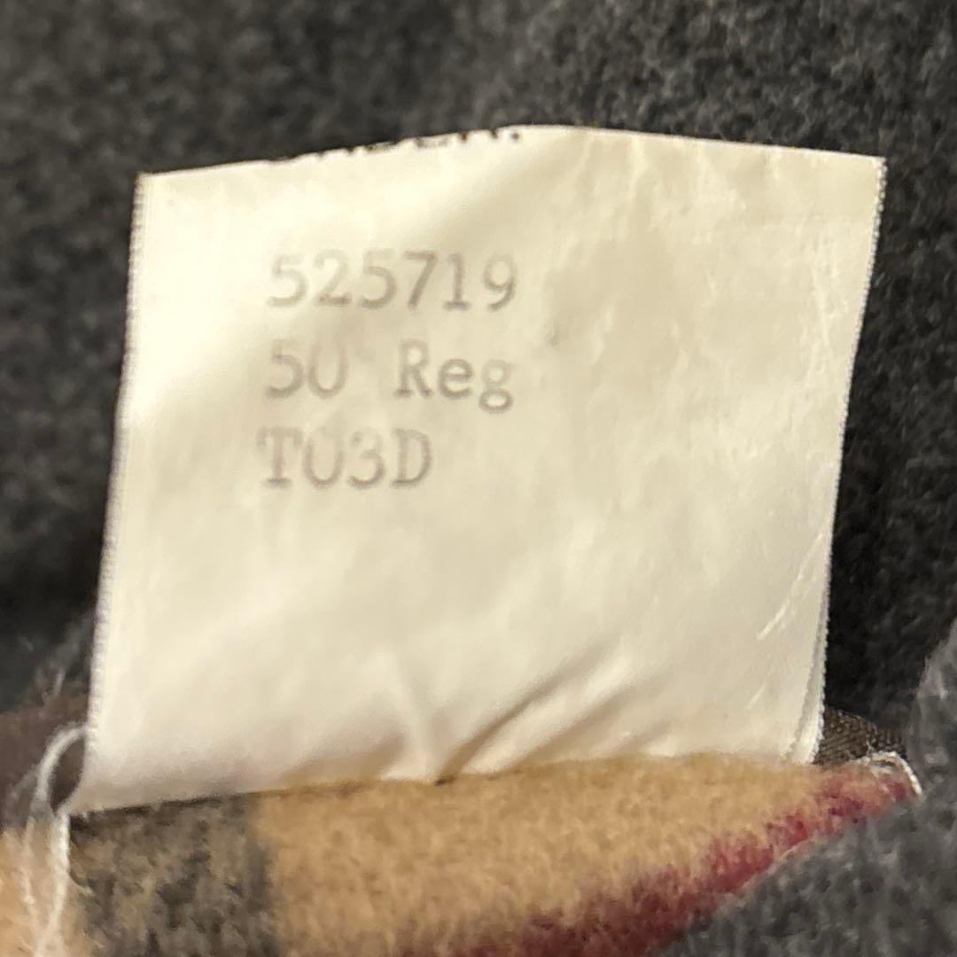 英国製 バーバリーロンドン ダッフルコート 50 L グレー ノバチェック