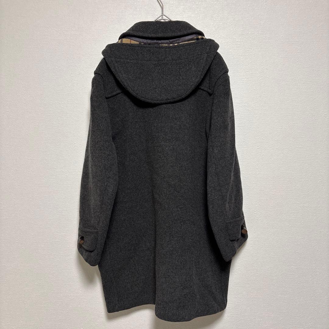 英国製 バーバリーロンドン ダッフルコート 50 L グレー ノバチェック