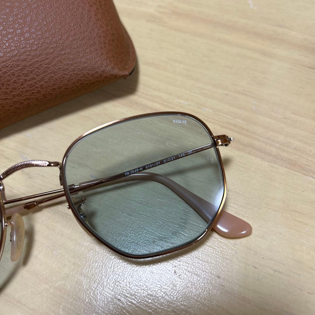 Ray-Ban ゴールド スクエア サングラス RB3548-N レイバン