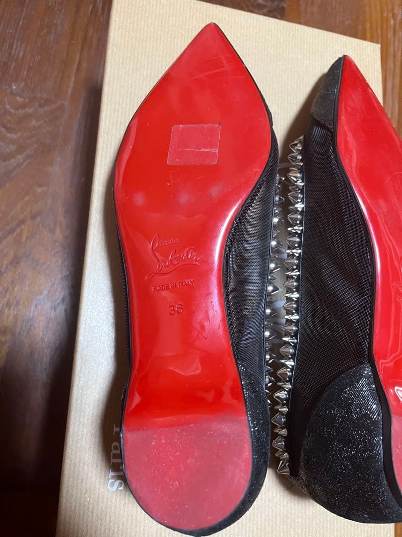 クリスチャンルブタン　フラットシューズ　スパイクスタッズ　36 23cm