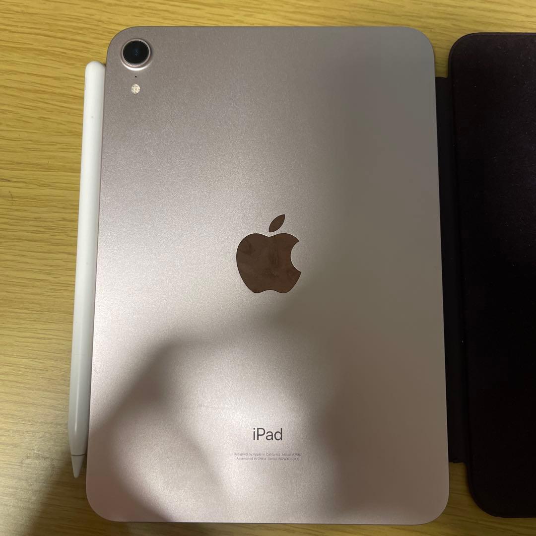 美品【iPad mini6】256GB ピンク/Appleペンシル2&純正カバー