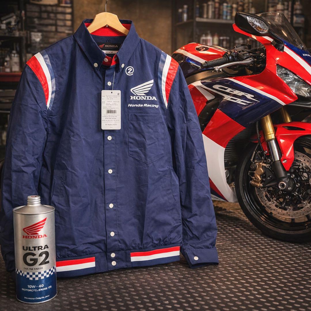 新品タグ付 HONDA×荒川 裾リブピットシャツ ナイロンジャケットLS 3L