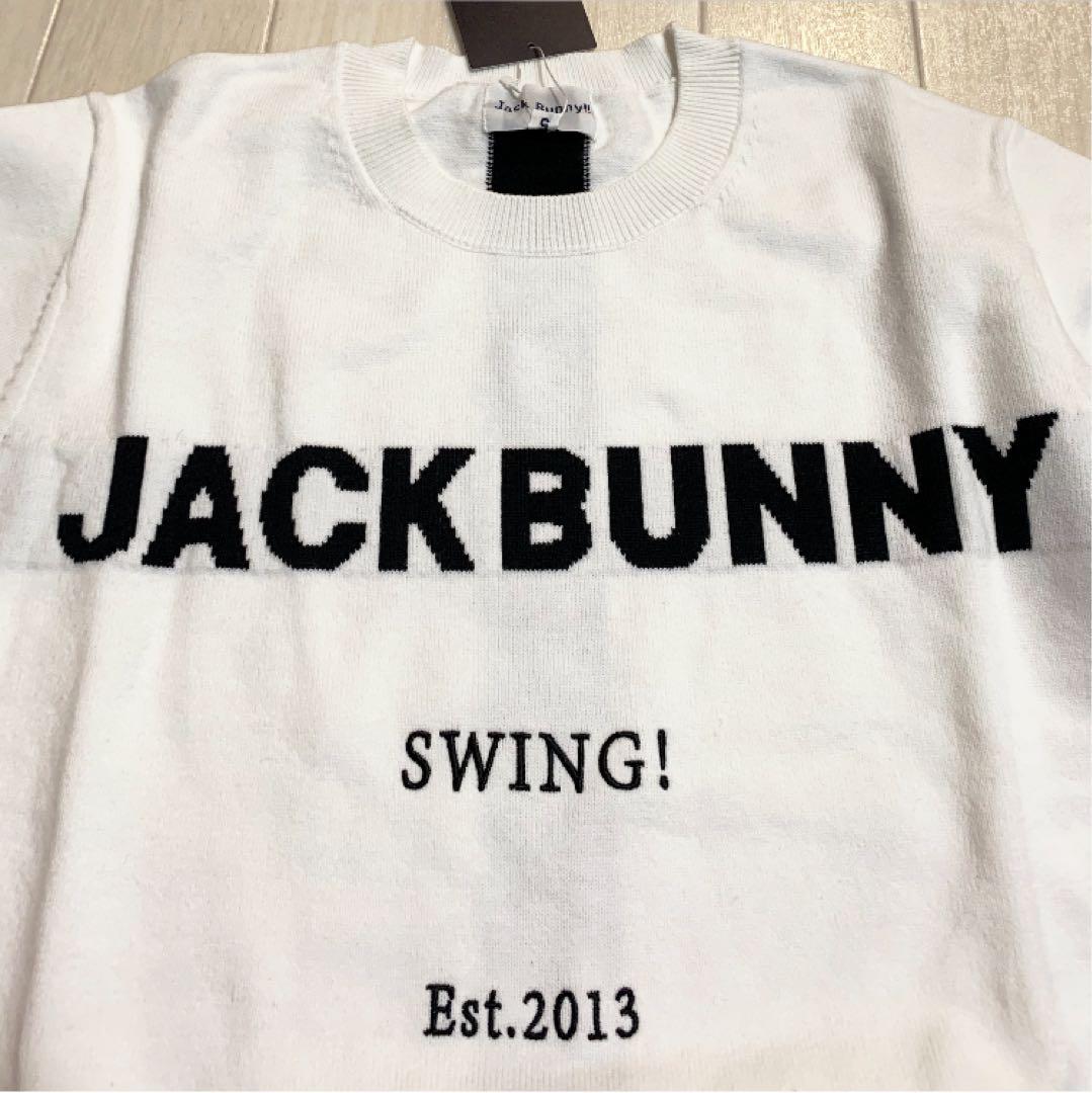 新品■19,800円【ジャックバニー】メンズ　セーター　5/L ゴルフウェア 白