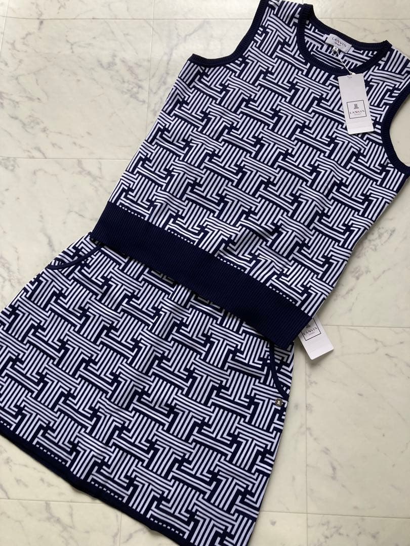 定価72600円【新品】レディース40 ランバンスポールベスト＆スカートセット