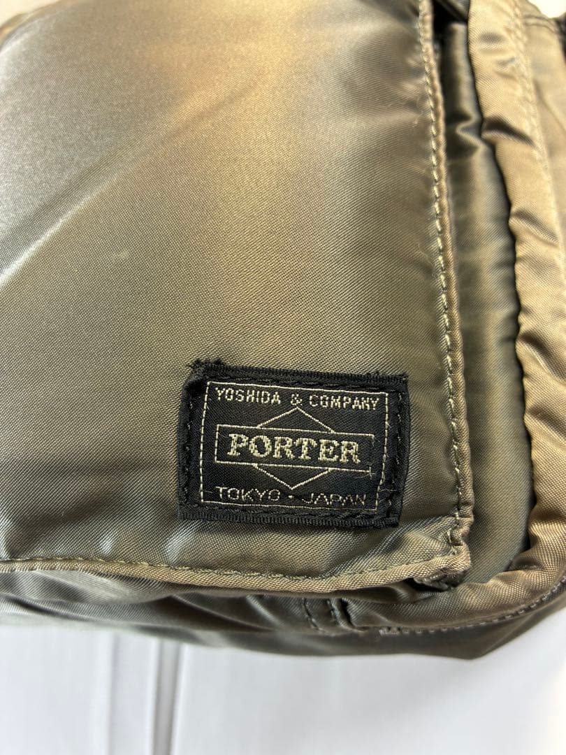 [未使用級] PORTER　タンカー　２層　ショルダーバッグ　M　シルバーグレー