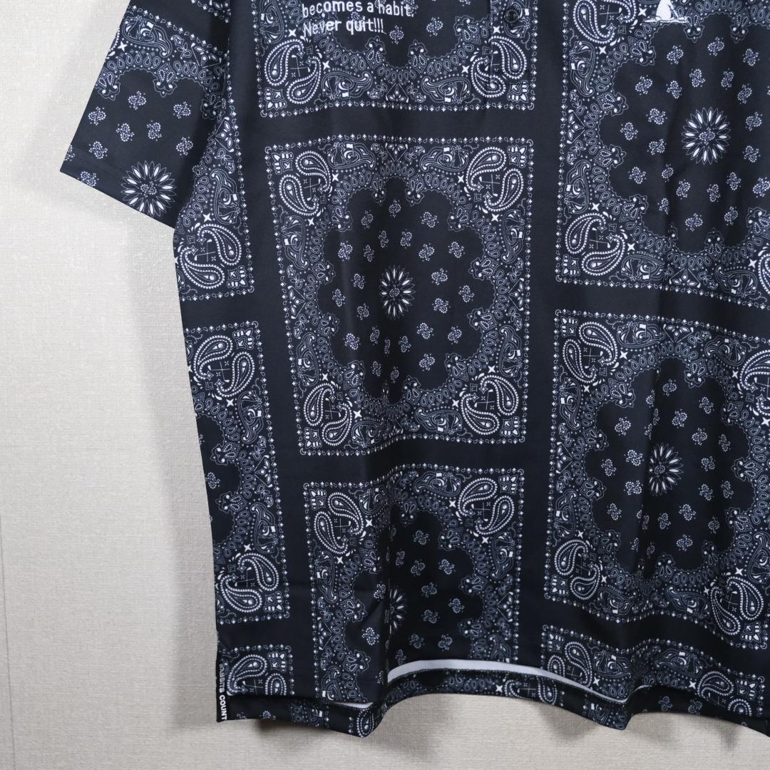 FR2GOLF 店舗限定 ペイズリー ポロシャツ BLACK
