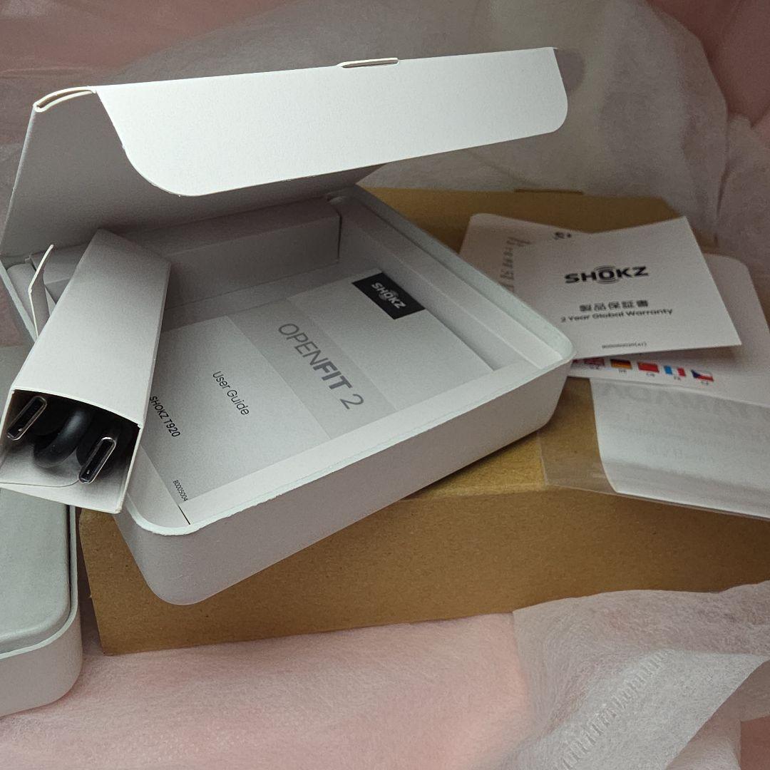 (※マロン)SHOKZ OPENFIT 2 ブラック ワイヤレスイヤホン