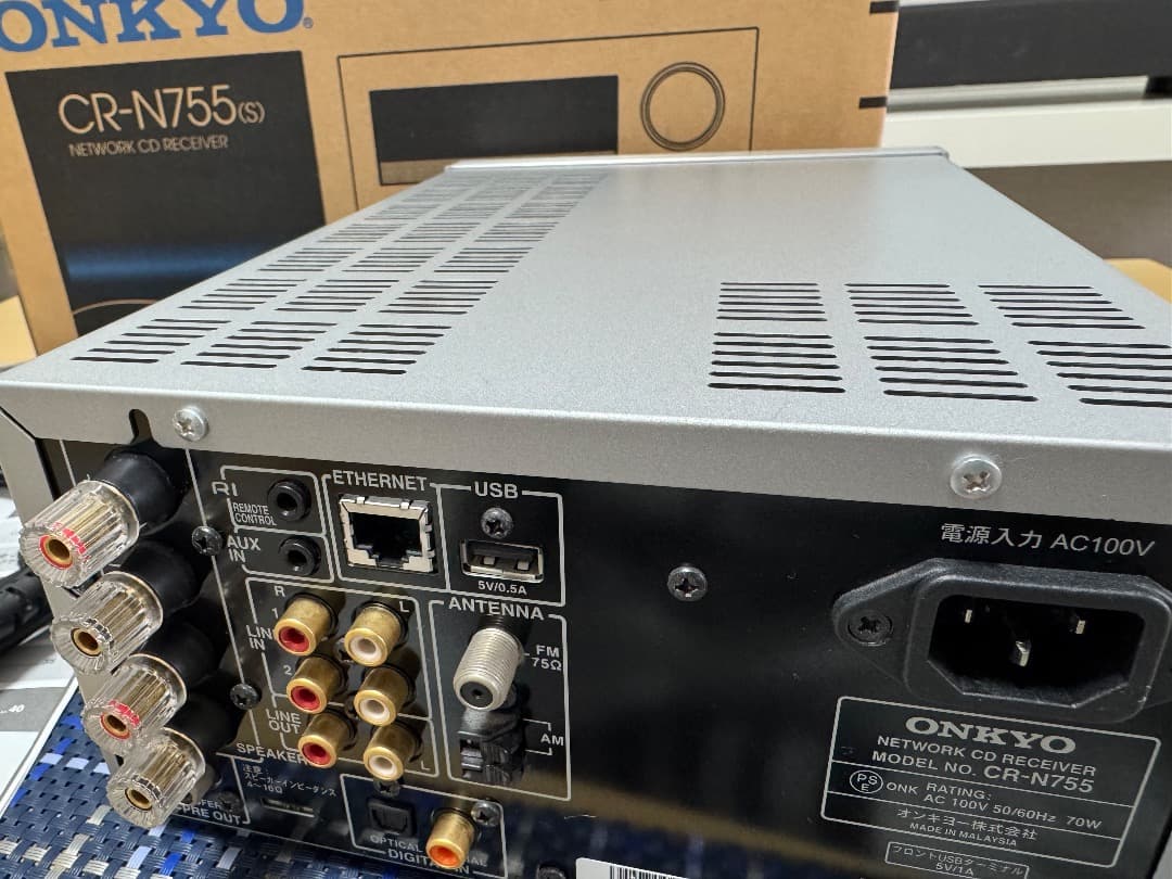 ★美品中古★ONKYO ネットワーク機能付CD/USBレシーバーCR-N755