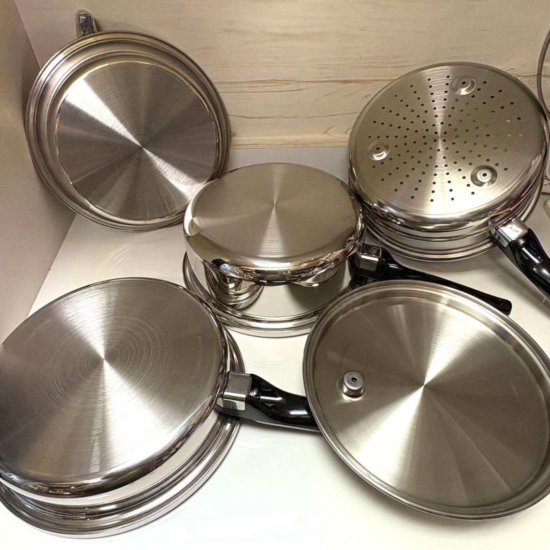 激安　EKCO ウルトライーズ・アンバサダー　小フライパン 3コート片手鍋　蓋付