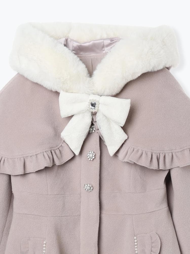 [NOEMIE]新品ケープフリルドーリーフレアコート