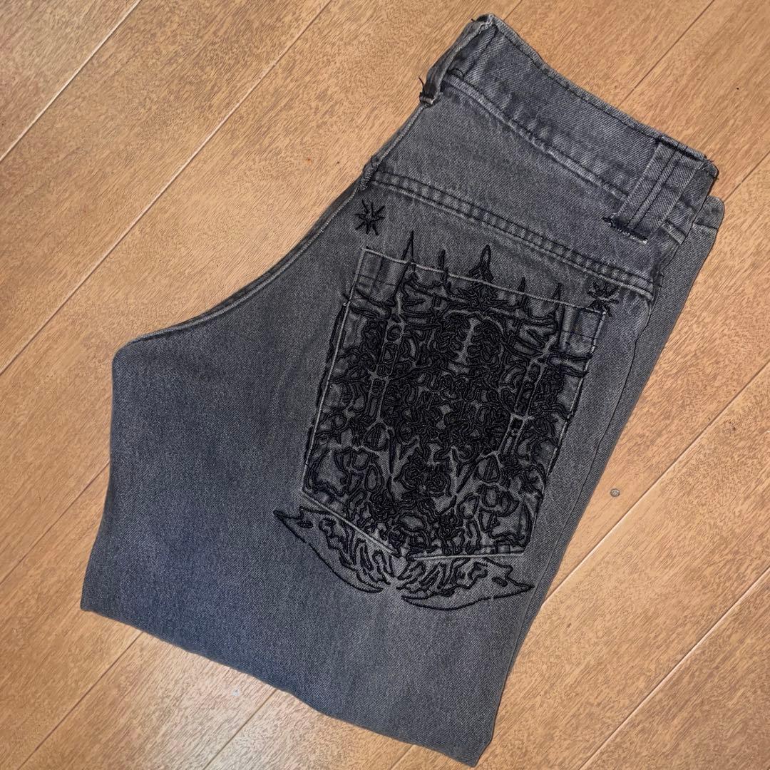 earl skateboards刺繍入りデニムパンツ