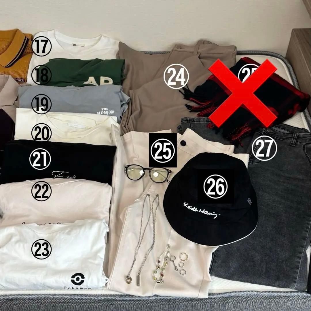 メンズ服アクセサリー含む37点セットまとめ売り コーデ売り アウター入カジュアル