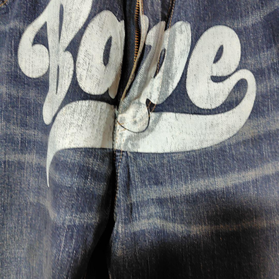 アベイシングエイプフロントBape ロゴ ストレートデニム インディゴブルー