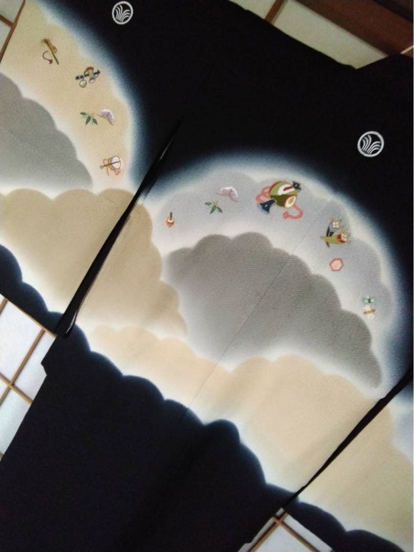 男の子用・5歳から7歳向け・表側正絹のお着物・羽織付き