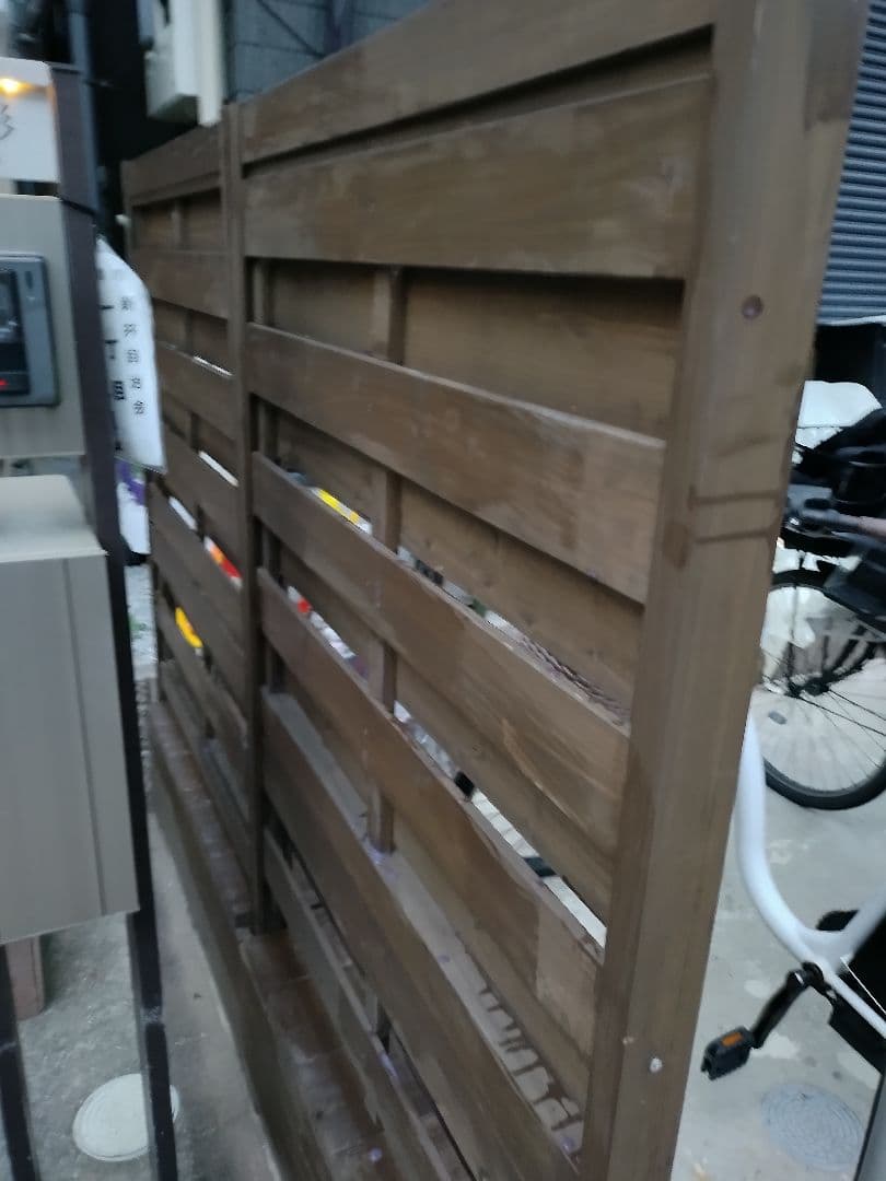 ウッド物置2個セット解体できます.ウッド茶色塗り付き値下げ