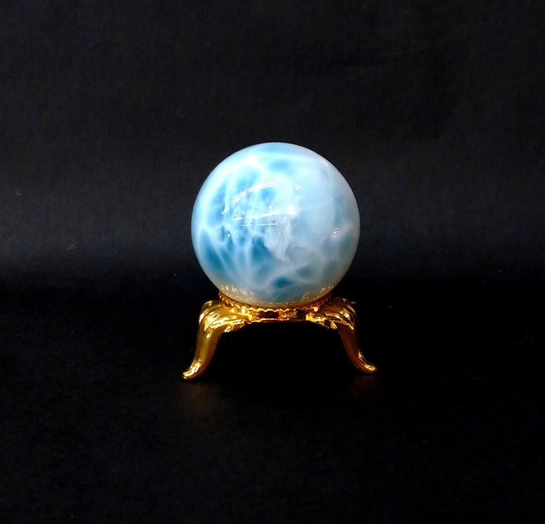 【超希少】特大　大粒　最高級5Aラリマー32.9mm丸玉　　カリブ