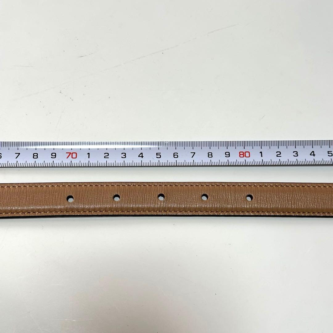 GUCCI ピンクベージュ ダブルGバックル ベルト　マーモント 70から80